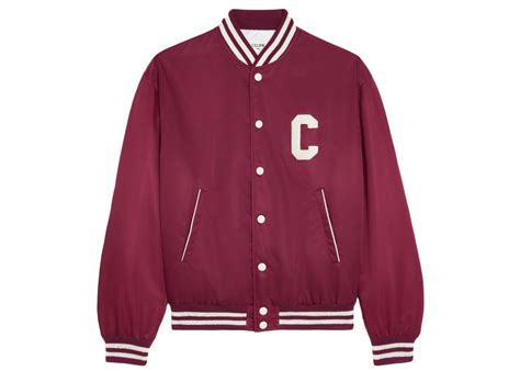 celine burgundy jacket|celine teddy jacket.